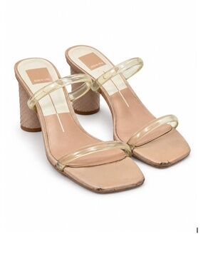 Dolce Vita Clear Strap Block Heel Sandals